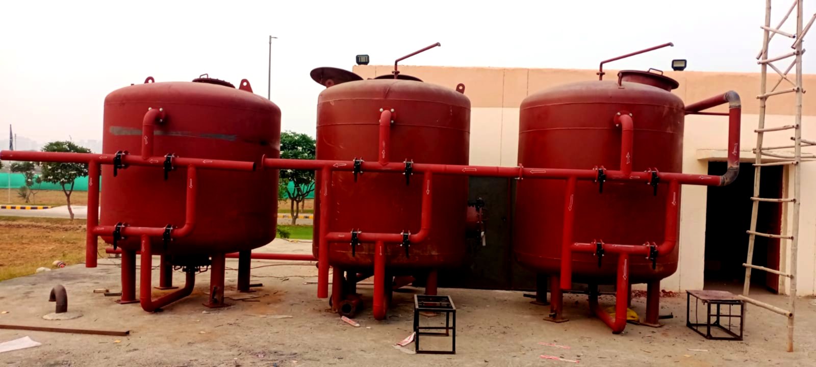 Filter Vessel Farm — Site Execution — Water Treatment Plant Installation Services by Decon Infratech