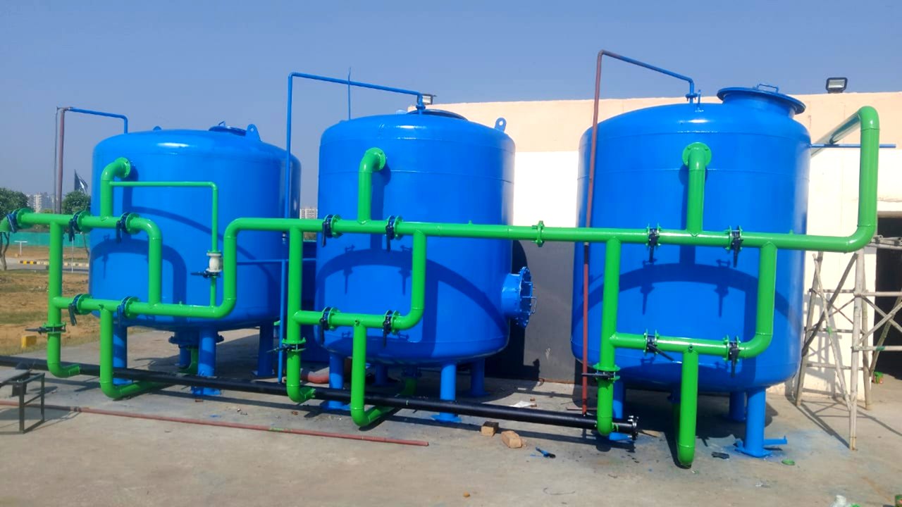 Pressure Filter Bank — WTP Installation — Water Treatment Plant Installation Services by Decon Infratech