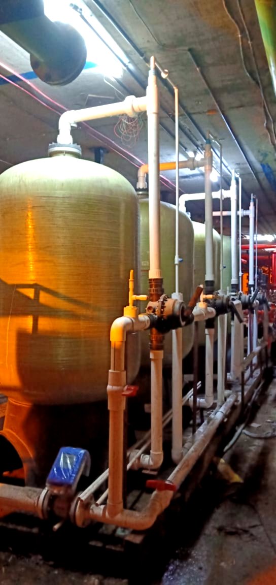 FRP Vessels with Distribution Piping — Water Treatment Plant Installation Services by Decon Infratech