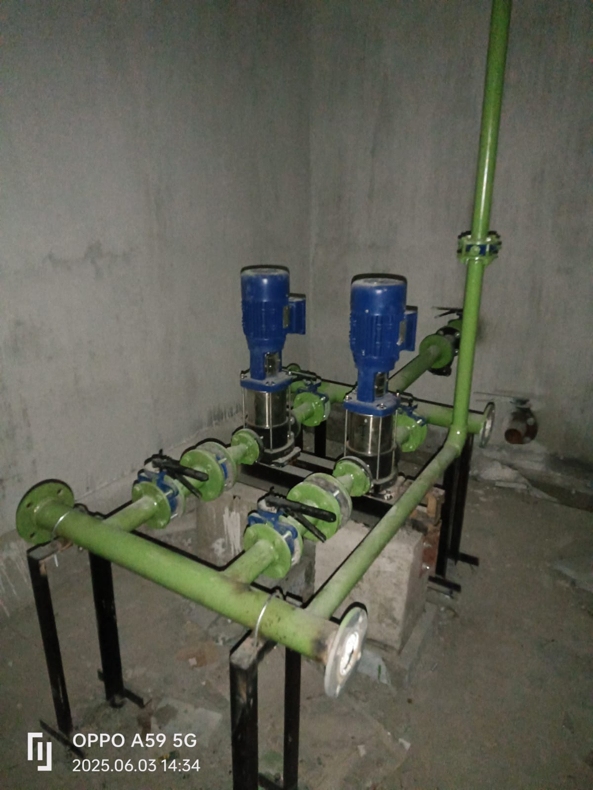 Vertical Multistage Pump Skid with Manifold Piping